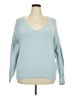 Shein Curve 100% Polyester Blue Pullover Sweater Size 2X - photo 1