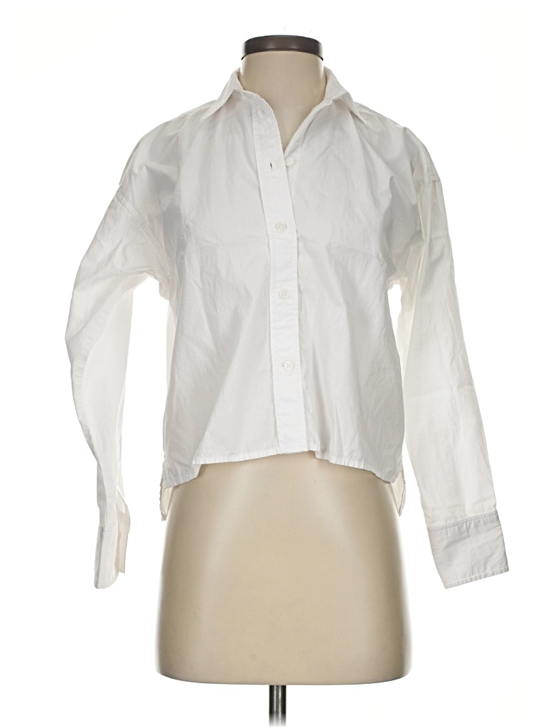 Pre-owned Jcrew Long Sleeve Button Down Shirt In White