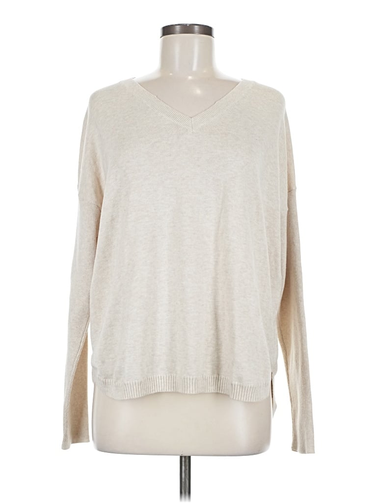 Pre-owned Lole Pullover Sweater In White