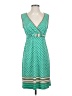 Studio M Polka Dots Green Casual Dress Size S - photo 1