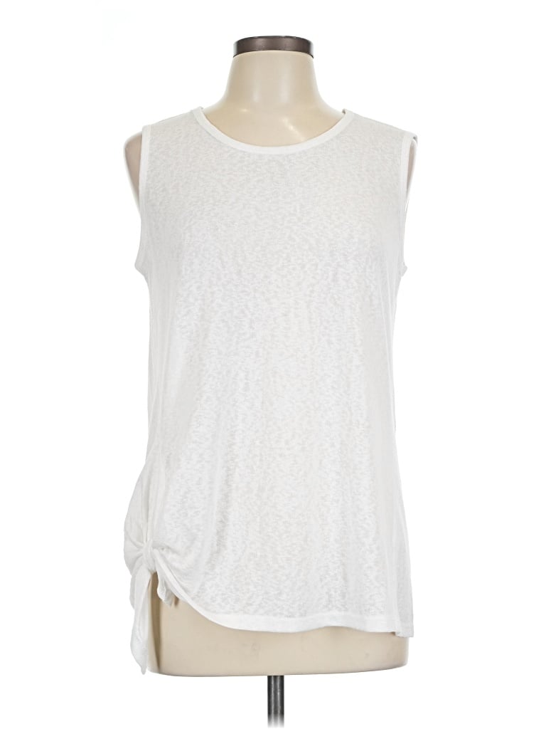 Bobeau Sleeveless Blouse In White