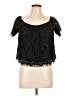 Express Outlet Black Short Sleeve Top Size L - photo 1