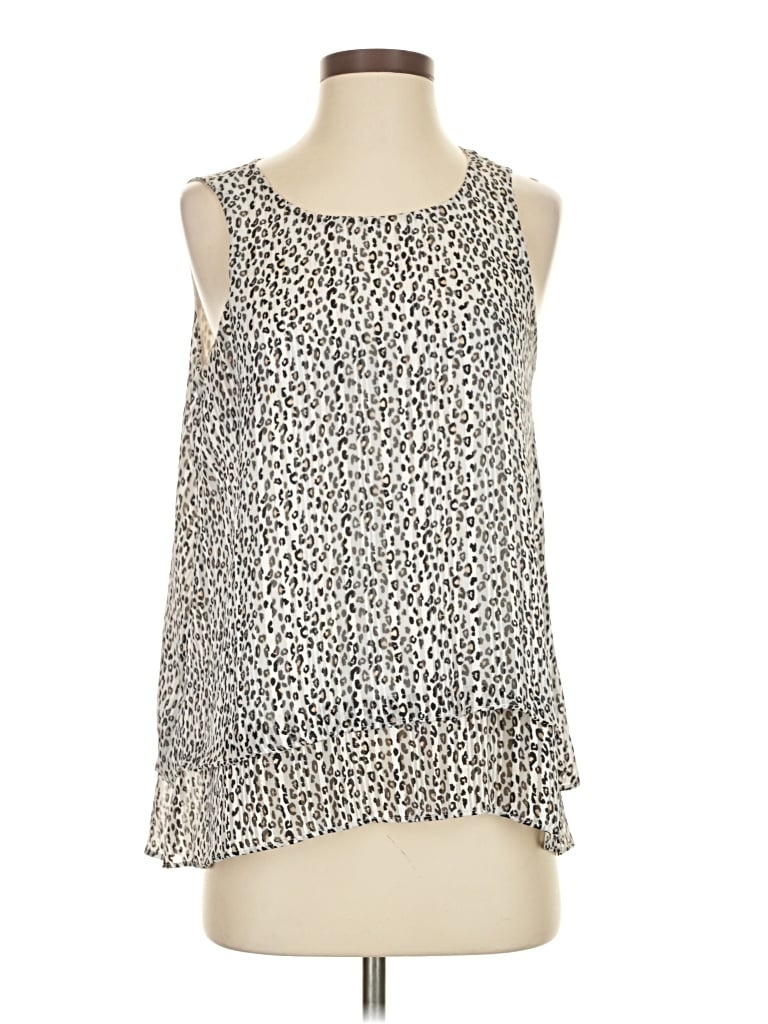 Pre-owned Apt. 9 Sleeveless Blouse In White
