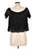 Express Outlet Black Short Sleeve Top Size L - photo 2