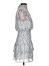 Aqua Paisley Blue Cocktail Dress Size S - photo 4