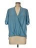 Topshop Blue Short Sleeve Blouse Size 6 - photo 1
