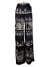 Unbranded 100% Polyester Print Black Casual Pants Size S - photo 1