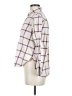 Ann Taylor LOFT Plaid Ivory Long Sleeve Button-Down Shirt Size M - photo 5