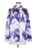 Unbranded Print Purple Long Sleeve Blouse Size M - photo 1