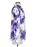 Unbranded Print Purple Long Sleeve Blouse Size M - photo 4