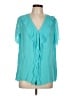 Elie Tahari 100% Silk Teal Blouse Size L - photo 1