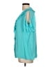 Elie Tahari 100% Silk Teal Blouse Size L - photo 5