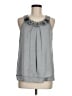 Adiva 100% Polyester Floral Blue Gray Sleeveless Blouse Size M - photo 1