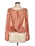 Timing 100% Polyester Orange Long Sleeve Blouse Size L - photo 1