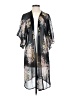 Maurices 100% Polyester Black Kimono Size S - photo 1