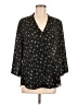 Not Your Daughter's Jeans 100% Polyester Black 3/4 Sleeve Blouse Size M - photo 1