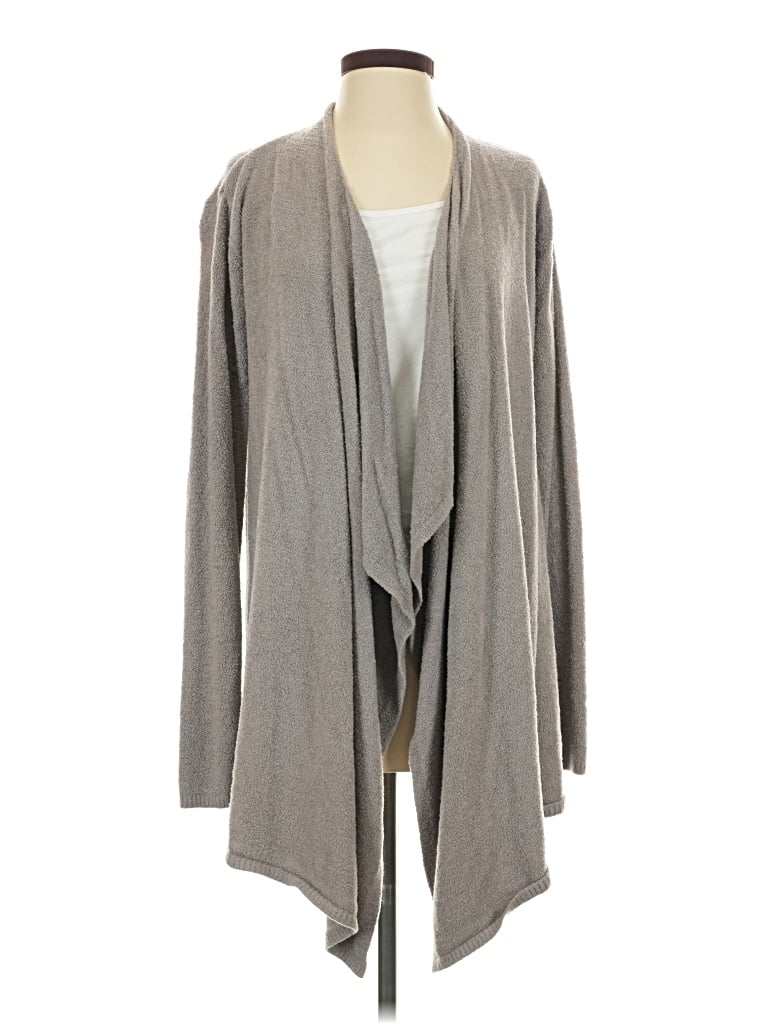 Pre-owned Barefoot Dreams Cardigan Sweater In Gray