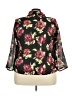 Impressions Floral Black 3/4 Sleeve Blouse Size 2X - photo 2