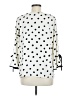 Talbots 100% Polyester Polka Dots Ivory 3/4 Sleeve Blouse Size M - photo 2