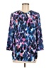 Not Your Daughter's Jeans 100% Polyester Blue 3/4 Sleeve Blouse Size M - photo 1