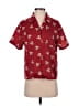 Assorted Brands Floral Red Short Sleeve Blouse Size XS - photo 1