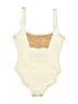 Assorted Brands Solid Ivory One Piece Swimsuit Size 10 - photo 2