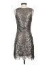 Max Studio Metallic Silver Tan Cocktail Dress Size S - photo 2