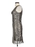 Max Studio Metallic Silver Tan Cocktail Dress Size S - photo 5