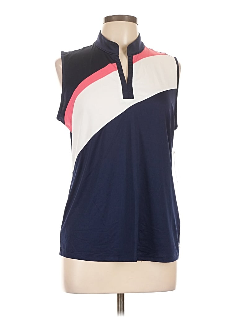 Pre-owned Izod Sleeveless Blouse In Blue