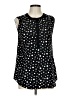 Neiman Marcus 100% Polyester Polka Dots Black Sleeveless Blouse Size L - photo 1