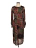 Zara Print Brown Casual Dress Size XS - photo 1