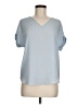 Hippie Rose 100% Polyester Blue Short Sleeve Blouse Size M - photo 1