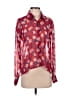 I Love H81 Hearts Red Long Sleeve Blouse Size S - photo 1
