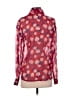 I Love H81 Hearts Red Long Sleeve Blouse Size S - photo 2