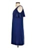 MSK Solid Blue Casual Dress Size S - photo 5