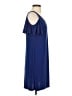 MSK Solid Blue Casual Dress Size S - photo 4