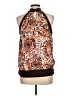 Essentials by Milano 100% Polyester Brown Sleeveless Blouse Size L - photo 2
