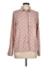 Timing 100% Polyester Polka Dots Pink Long Sleeve Blouse Size L - photo 1