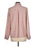 Timing 100% Polyester Polka Dots Pink Long Sleeve Blouse Size L - photo 2