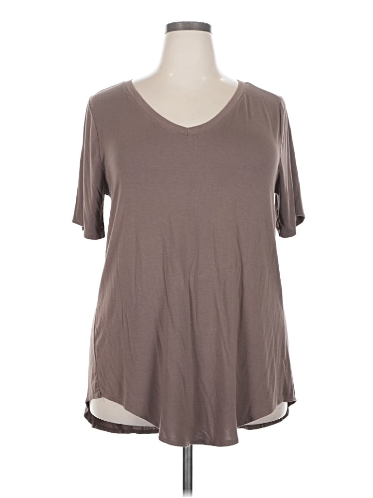 Pre-owned Zenana Short Sleeve T-shirt In Brown