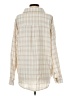 Pink Lily Plaid Tan Long Sleeve Blouse Size XS - photo 2