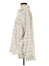 Pink Lily Plaid Tan Long Sleeve Blouse Size XS - photo 5