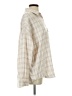 Pink Lily Plaid Tan Long Sleeve Blouse Size XS - photo 4