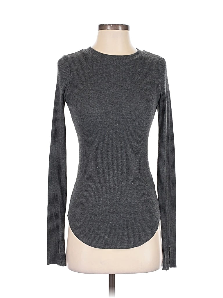 Pre-owned Lna Long Sleeve T-shirt In Gray