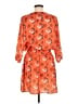 Betabrand 100% Polyester Print Orange Casual Dress Size M - photo 2