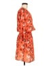 Betabrand 100% Polyester Print Orange Casual Dress Size M - photo 4