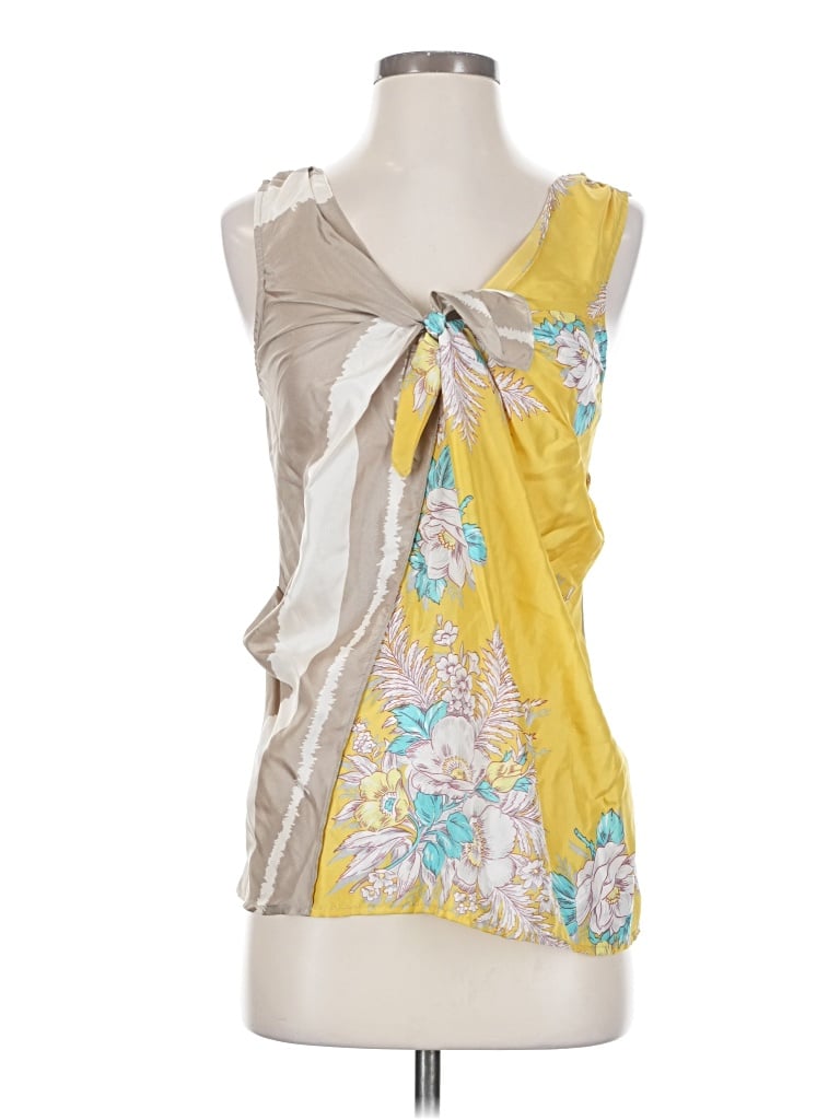 Pre-owned Deletta Sleeveless Blouse In Yellow