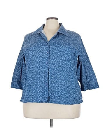 Faded Glory 3/4 Sleeve Button-Down Shirt (view 1)