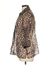 Elementz Animal Print Brown 3/4 Sleeve Blouse Size L - photo 5