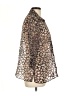 Elementz Animal Print Brown 3/4 Sleeve Blouse Size L - photo 4
